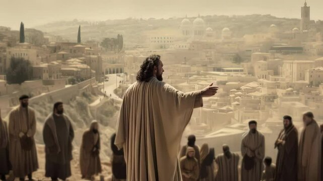 The Apostle preaches about the Resurrection of Jesus Christ, Repentance, Judea, Jerusalem.	