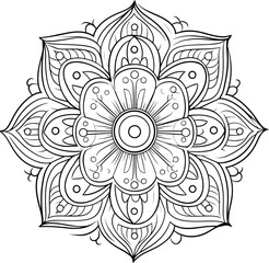 Mandala vector floral ornament