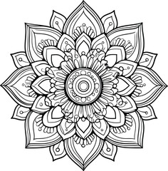 Mandala abstract flower background