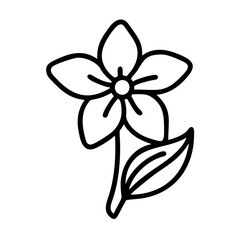 anemopsis yerba mansa flower vector icon, simple black outline line icon of anemopsis yerba mansa flower, flower vector line art icon
