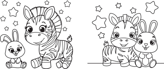 black and white bunny