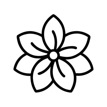 recommend clip art: lilac flower vector icon, simple black outline line icon of lilac flower, flower vector line art icon