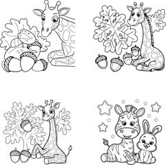 Fototapeta premium set of animals