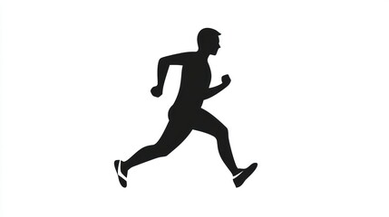 Silhouette of a runner