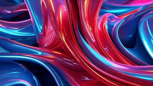 Vibrant abstract background with glossy red and blue fluid shapes twisting and flowing in a dynamic, high-gloss, colorful 3D composition

 - Powered by Adobe