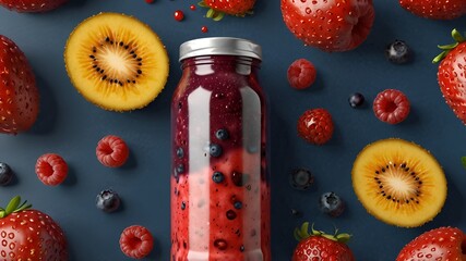 3D Smoothie Splash Illustration
