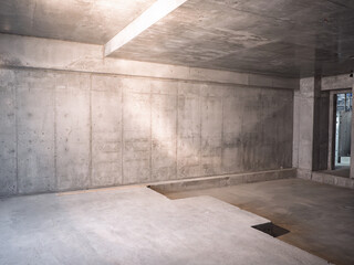 新築鉄筋コンクリート造のスケルトン壁