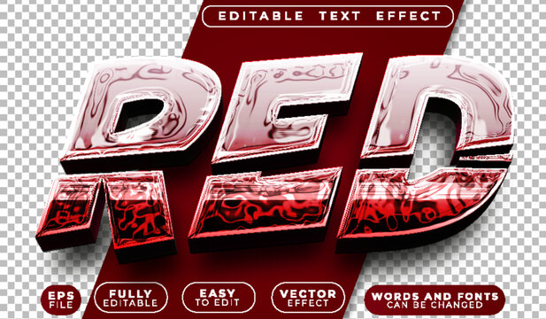Red Color Fully Editable Vector Text File