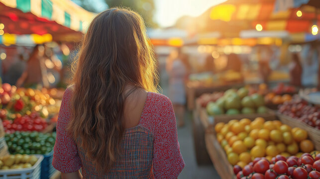 Traditional village fair during Summer Bank Holiday in England, colorful bunting, local stalls, smiling people, vintage British charm 