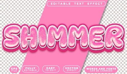 Shimmer Pink Shine Fully Editable Vector Text File