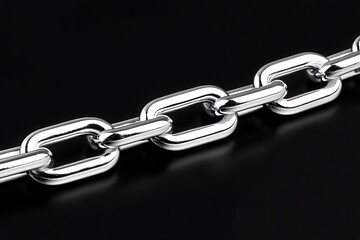 Fototapeta premium Metal chain on dark background