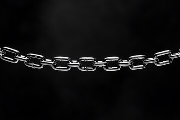 Metal Chain on Dark Background
