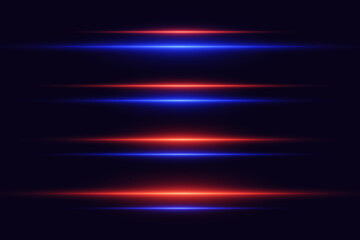 Glowing red and blue lines of light and sparks.