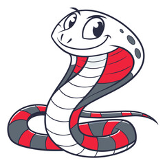 Fototapeta premium cute snake in white background