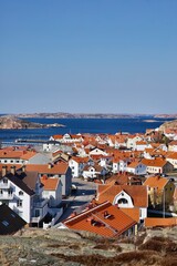 city ​​on the rocks by the sea