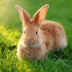 cute orange rabbit mammal animal AI generated