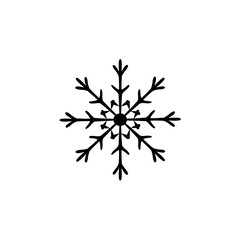 black snowflake illustration