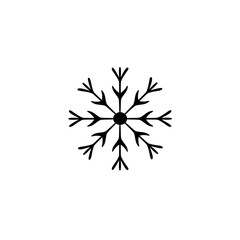 black snowflake illustration