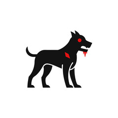 Zombie Dog Icon Vector Illustration