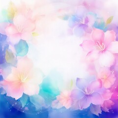 Obraz premium beautiful abstract border frame spring colorful azalea flowers with space for copy background, graphic resource
