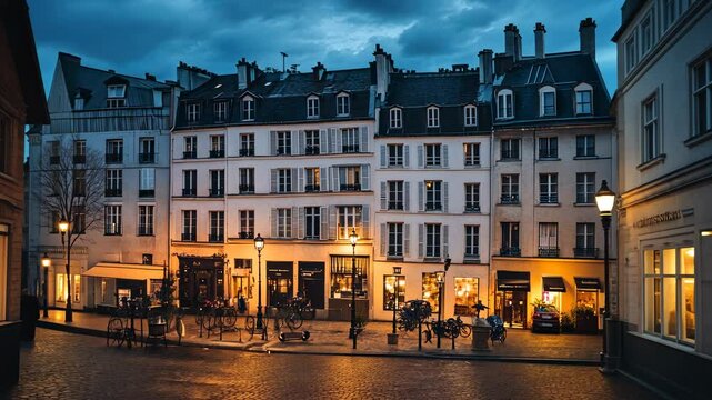 Parisian Evening: A Charming View from a Balcony