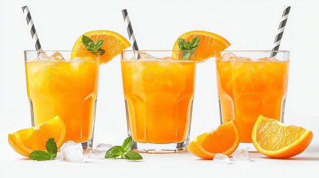 Refreshing Orange Juice Drinks Still
