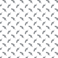 Simple abstract geometric flowers seamless pattern.  Vector hand drawn sketch. black and white. Template for designs, textiles, surface design, fabric