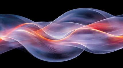 Obraz premium Abstract Flowing Energy: Vibrant Waves of Color and Light