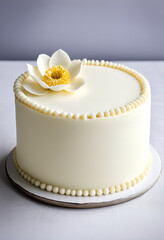white wedding cake