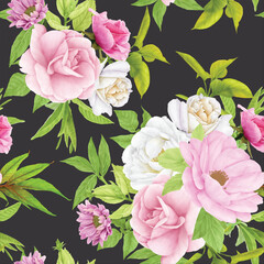 beautiful orange fruit seamless pattern