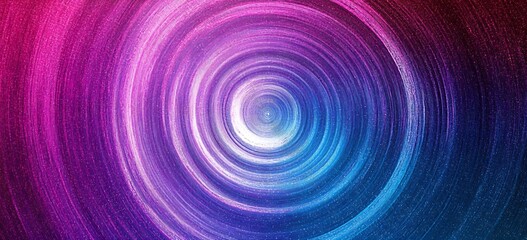 Obraz premium Abstract Circular Pink Blue Pattern, Concentric Gradient Texture with Fine Lines