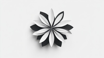 Abstract paper flower design, minimalist background, for branding or design inspiration