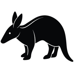 Aardvark silhouette vector illustration Aardvark plans black colour vector, Aardvark silhouette icon, aardvark silhouette black silhouette vector, Aardvark silhouette vector illustration.