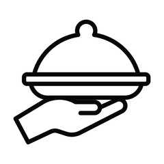 Food serving ine icon , vector, pixel perfect, illustrator file 
