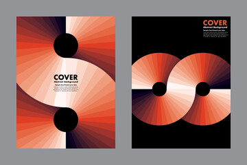 Vector abstract background design with bold gradients forming an infinity loop shape. Eye-catching red orange tones evoke energy, flow and endless motion. For cover, poster, digital artwork.