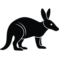 Aardvark silhouette vector illustration Aardvark plans black colour vector, Aardvark silhouette icon, aardvark silhouette black silhouette vector, Aardvark silhouette vector illustration.