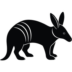 Aardvark silhouette vector illustration Aardvark plans black colour vector, Aardvark silhouette icon, aardvark silhouette black silhouette vector, Aardvark silhouette vector illustration.