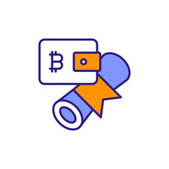 Wallet Security Diploma Icon for Asset Protection Education.