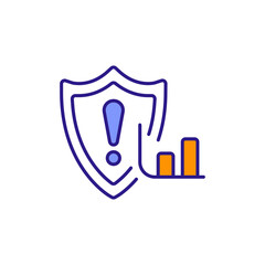 Crypto Risk Shield Icon for Investment Management.