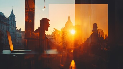 A pair of coworkers discussing ideas on a whiteboard in a creative meeting space.