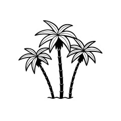Obraz premium palm tree silhouette