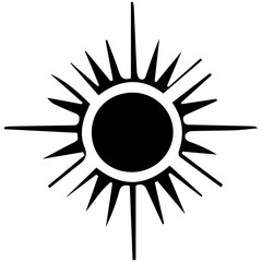 abstract summer sun icon illustration design concept