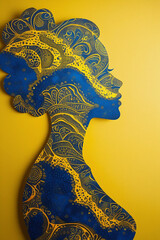 Obraz premium abstract background with golden ornament