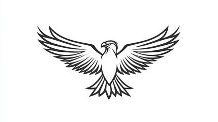 Fototapeta premium Eagle in flight, graphic design, logo, symbol