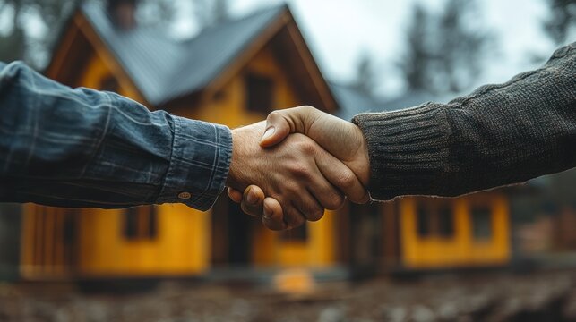 Successful Real Estate Deal: A Handshake Seals the Agreement