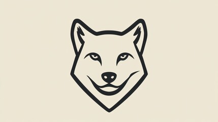 Simple wolf head graphic design