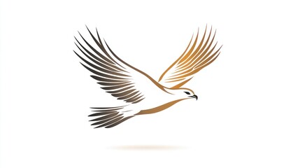 Fototapeta premium Abstract bird in flight