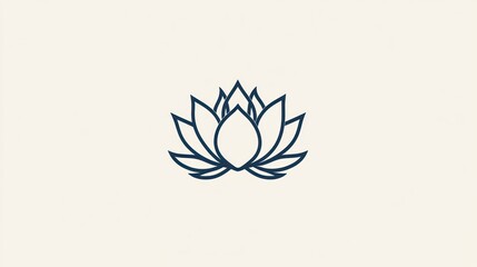 Fototapeta premium Simple lotus flower graphic design, for spiritual/wellness, print/web use