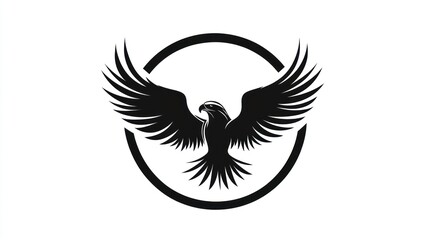Obraz premium Eagle in Flight, Symbolic Design, Graphic Art, Logo Potential