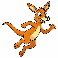Cute Kangaroo Vector Illustration: Adorable Wildlife Clipart & Design